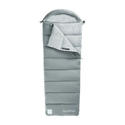 Спальний мішок Naturehike з капюшоном M180 NH20MSD02 правий сірий (6927595701256)