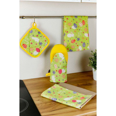 Серветка на стіл Прованс Писанка зелена 35х45 см (4823093443778)