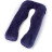 Подушка MirSon для вагітних і відпочинку Velvet Line №8020 U-подібна Navy blue (2200006178521)