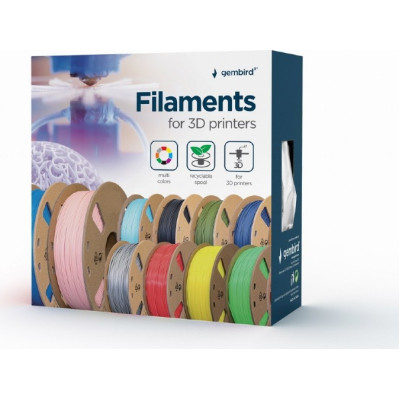Пластик для 3D-принтера Gembird PLA+, 1.75 мм, 1 kg, blue (3DP-PLA+1.75-02-B)