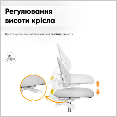 Парта з кріслом ErgoKids TH-330 W/G + Y-208 G