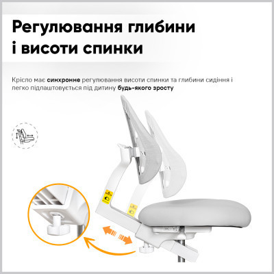 Парта з кріслом ErgoKids TH-330 W/G + Y-208 G