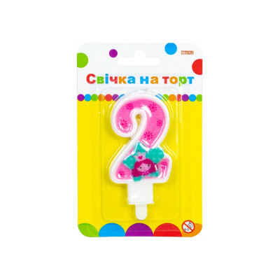 Свічка Maxi Princess &quot;2&quot; висотою 7,62 см (MX622050-2)