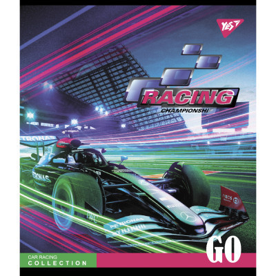 Зошит Yes А5 Racing championship 24 аркушів клітинка (766836)