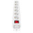 Мережевий фільтр живлення REAL-EL RS-6 Protect M 1.8m, white (EL122300031)