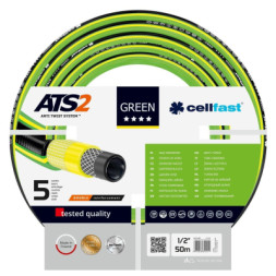 Шланг для поливу Cellfast GREEN ATS, 1/2&quot;, 50м, 5 шарів, до 30 Бар, -20…+60°C (15-101)