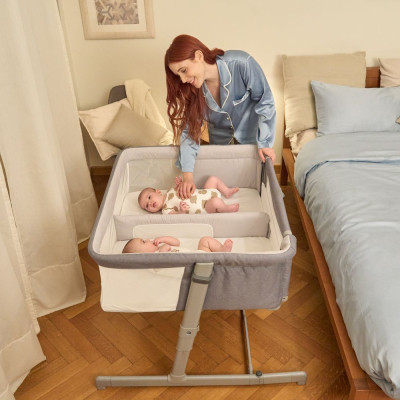Ліжечко Chicco Next2Me Twins для двійні сірий (87077.68)