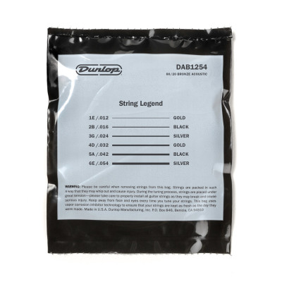 Струни для гітари Jim Dunlop 80/20 Bronze Acoustic Guitar Strings (12-54) (DAB1254)