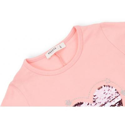 Кофта дитяча Breeze з аплікацією перевертишем &quot;LOVE&quot; (11227-98G-peach)