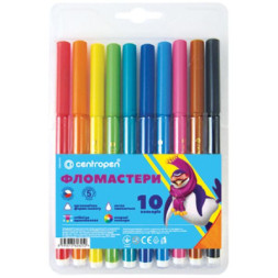 Фломастери Centropen 7550/10 COLOUR WORLD, 10 colors (7550/10 ТП)