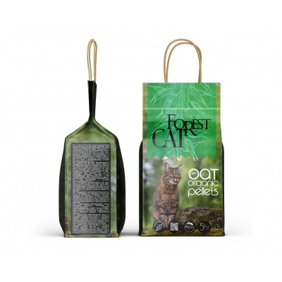 Наповнювач для туалету Forest Cat вівсяний універсальний 5 кг (4841046001431)