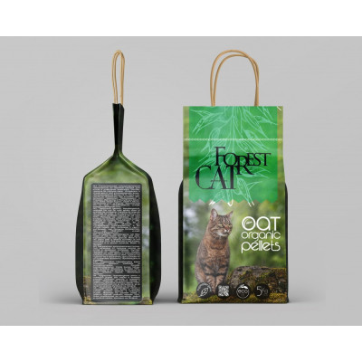 Наповнювач для туалету Forest Cat вівсяний універсальний 5 кг (4841046001431)