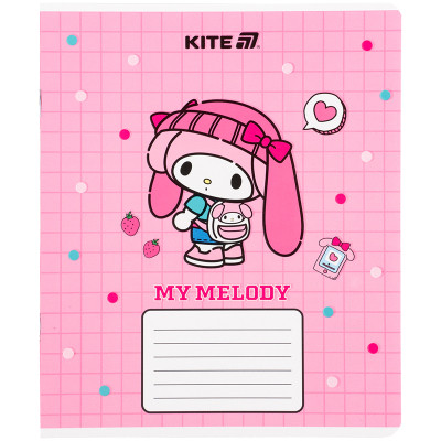 Зошит Kite Kuromi, 12 аркушів, клітинка (HK25-232-4)
