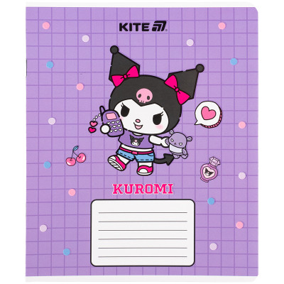 Зошит Kite Kuromi, 12 аркушів, клітинка (HK25-232-4)