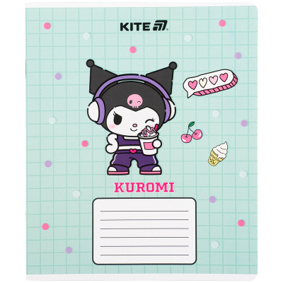 Зошит Kite Kuromi, 12 аркушів, клітинка (HK25-232-4)