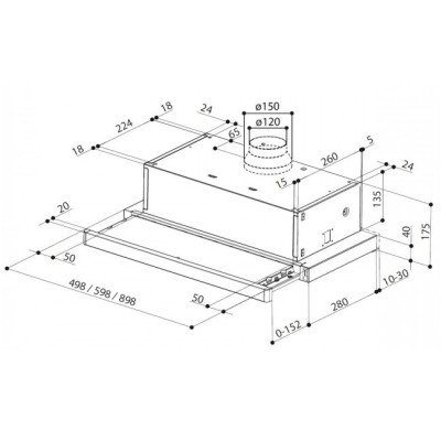 Витяжка кухонна Faber Flexa Ng Hip Bk A50 (315.0635.131)