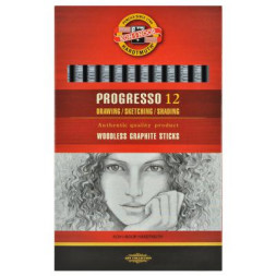 Олівець графітний Koh-i-Noor 8911 4B, Progresso, woodless (891104B004PZ)