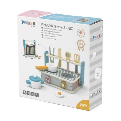 Ігровий набір Viga Toys кулінара PolarB Складна плита з грилем (44032)