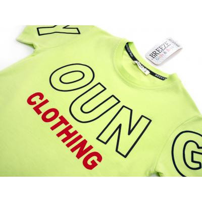 Футболка дитяча Breeze &quot;YOUNG CLOTHING&quot; (15159-140B-green)
