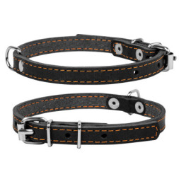 Нашийник для тварин Collar одинарний Ш 10 мм Д 22-30 см чорний (00151)