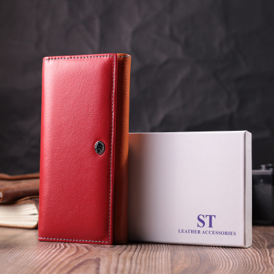 Гаманець ST Leather З натуральної шкіри Різнобарвний (22518)