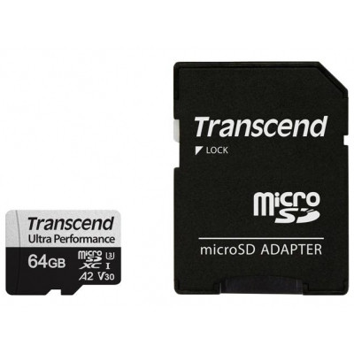 Карта пам&#039;яті Transcend 64GB microSDXC class 10 UHS-I U3 A2 (TS64GUSD340S)