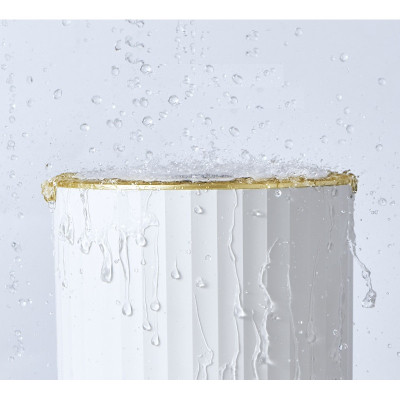 Контейнер для сміття JAH Nordic Сенсорний Білий із золотим 9 л (20259)