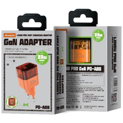 Зарядний пристрій Proda Azeada PD-A88 33W GAN Orange (PD-A88-OR)