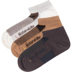 Шкарпетки Naturehike висихаючі NH21FS013 3 пари бежеві, коричневі чорні М (6927595775080)