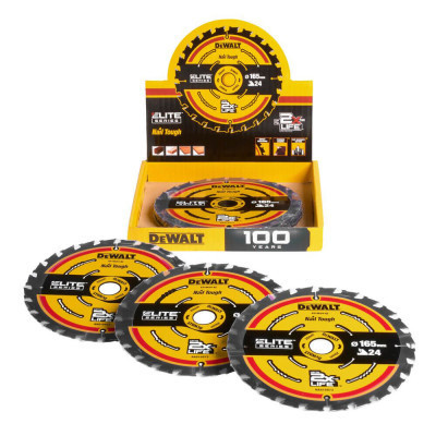 Круг відрізний DeWALT ELITE EXTREME, 165х20х24, кут заточування 18 гр. (DT10400)