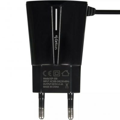 Зарядний пристрій Gelius Pro Edition Auto ID 2USB + Cable Type-C 2.4A Black (00000072152)