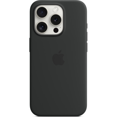 Чохол до мобільного телефона Apple iPhone 15 Pro Silicone Case with MagSafe Black (MT1A3ZM/A)