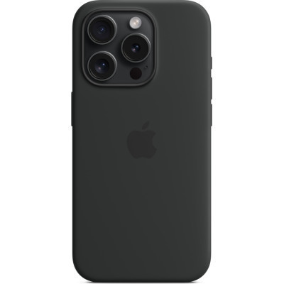 Чохол до мобільного телефона Apple iPhone 15 Pro Silicone Case with MagSafe Black (MT1A3ZM/A)