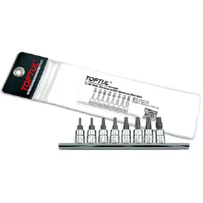 Набір біт Toptul TORX п&#039;ятигранних з отвором 1/4&quot; T8-T40 8шт. (GAAG0805)