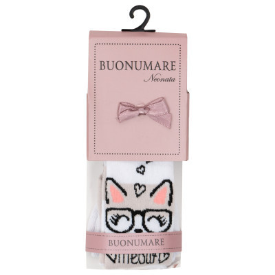 Колготки дитячі BNM з котиком (M0C0301-2076-68G-white)
