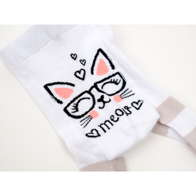 Колготки дитячі BNM з котиком (M0C0301-2076-68G-white)