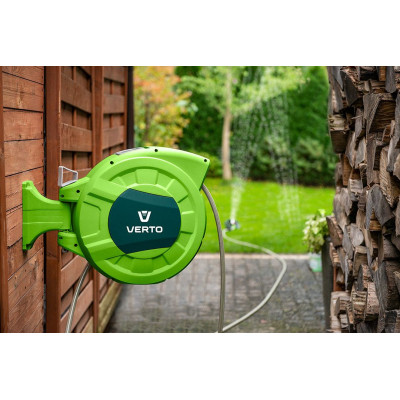 Шланг для поливу Verto на автоматичній котушці, 20м+2м, 1/2&quot; (15G891)