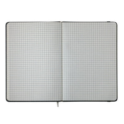 Книга записна Buromax Respect 96 аркушів А5 у клітинку чорний (BM.295108-01)