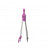Циркуль ZiBi в м&#039;якому PVC чохлі, рожевий, KIDS Line (ZB.5390-10)