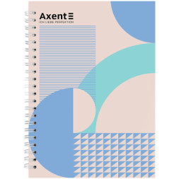 Блокнот Axent на спіралі А5 96 аркушів, клітинка, тверда обкладинка №20 (8032-20-A)