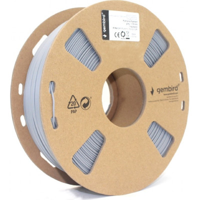 Пластик для 3D-принтера Gembird PLA+, 1.75 мм, 1 kg, gray (3DP-PLA+1.75-02-GR)
