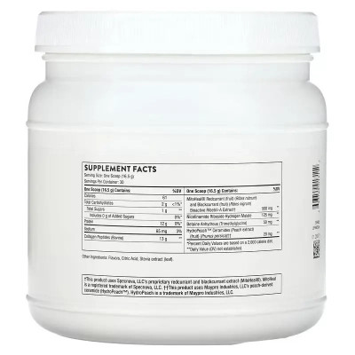 Вітамінно-мінеральний комплекс Thorne Research Колаген плюс з нікотинамідом рибозидом, смак ягід, Colla (THR01311)