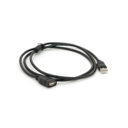 Дата кабель USB 2.0 AM/AF 1.5m ferrite black Voltronic (YT-AM/AF-1.5B)