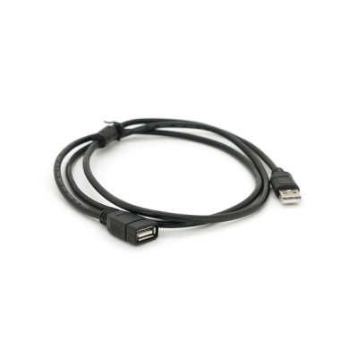Дата кабель USB 2.0 AM/AF 1.5m ferrite black Voltronic (YT-AM/AF-1.5B)