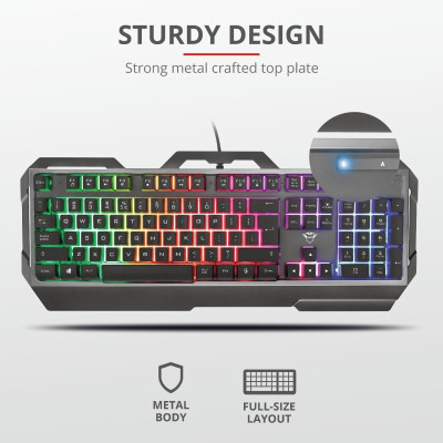 Клавіатура Trust GXT 856 Torac Illuminated Black (23577)