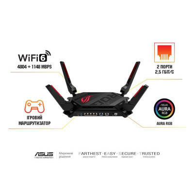 Маршрутизатор ASUS GT-AX6000 (90IG0780-MU9B00)