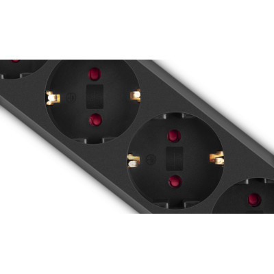 Мережевий фільтр живлення REAL-EL RS-6 Protect M 3m, black (EL122300034)
