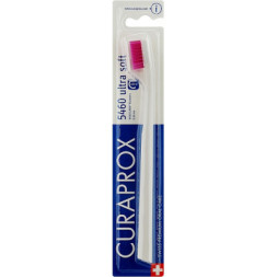 Зубна щітка Curaprox CS 5460 Ultra Soft Ультрам'яка D 0.10 мм Біла з рожевою щетиною (CS 5460-17)