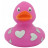 Іграшка для ванної Funny Ducks Розовая утка в белых сердечках (L1938)