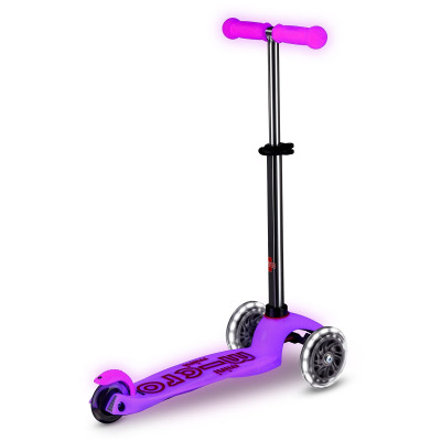 Самокат Micro Mini Deluxe Glow LED Морозний рожевий (MMD217)